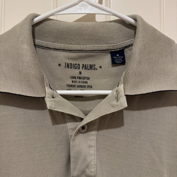 Tommy Bahama Indigo Palms polo shirt Men's M Taupe Sand - Picture 2 of 5